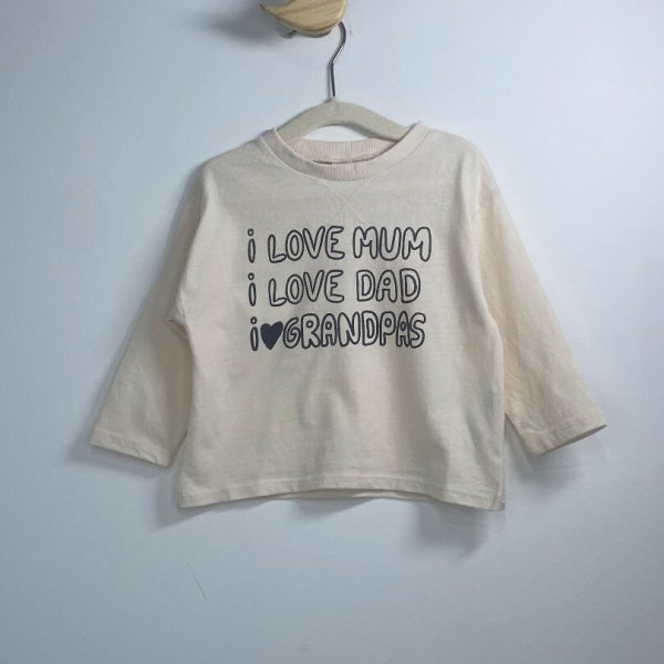 Camiseta manga longa bege 6 meses