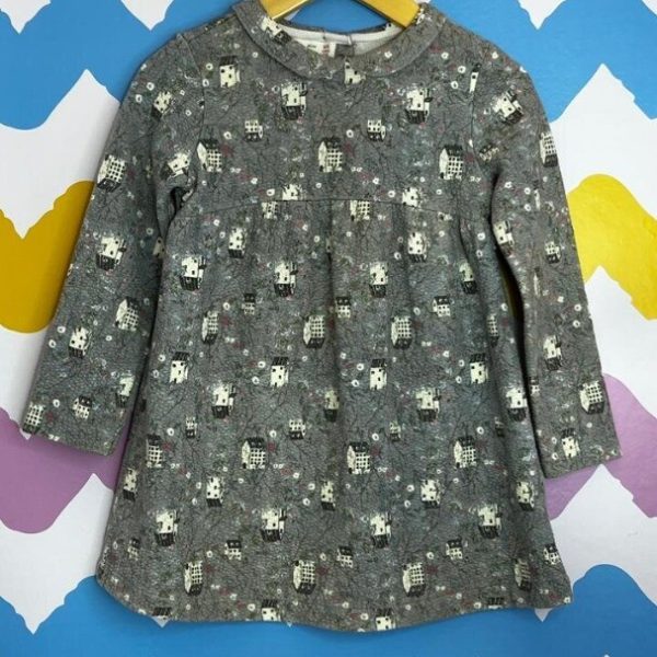 Vestido estampado casas