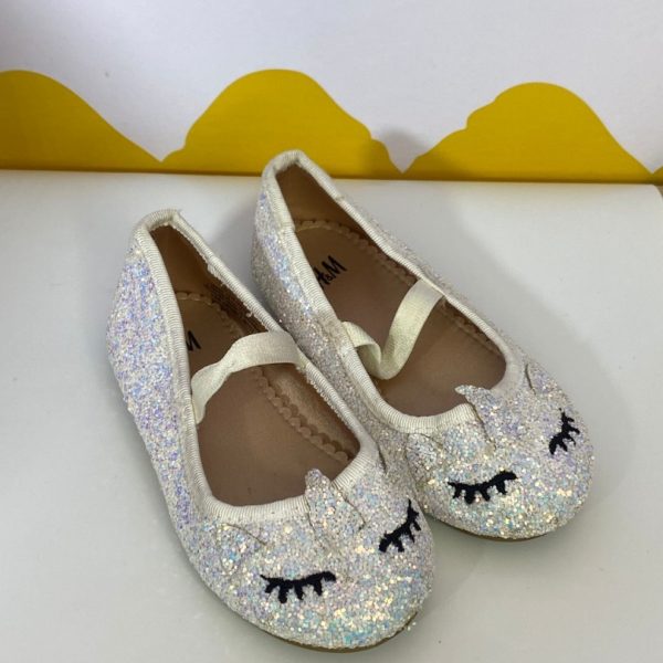 Sapatilha branca com Glitter