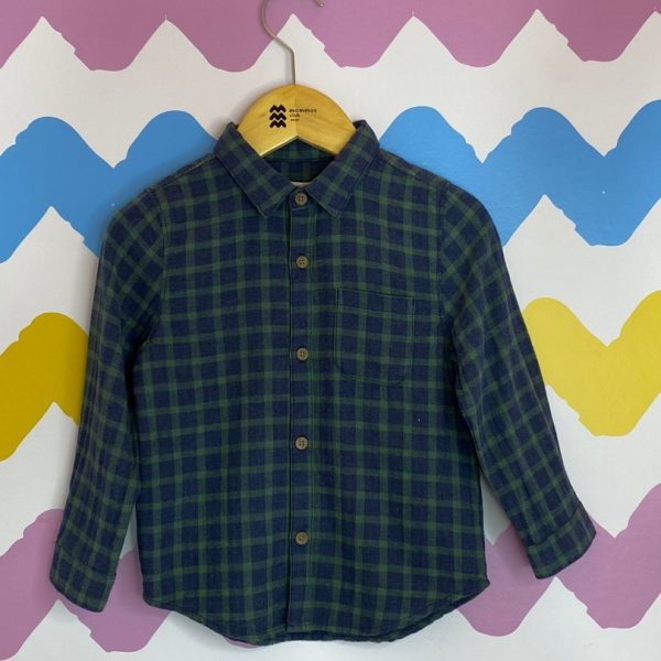 Camisa xadrez verde