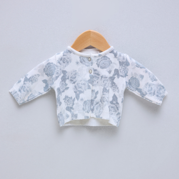 Suéter de tricô floral RN