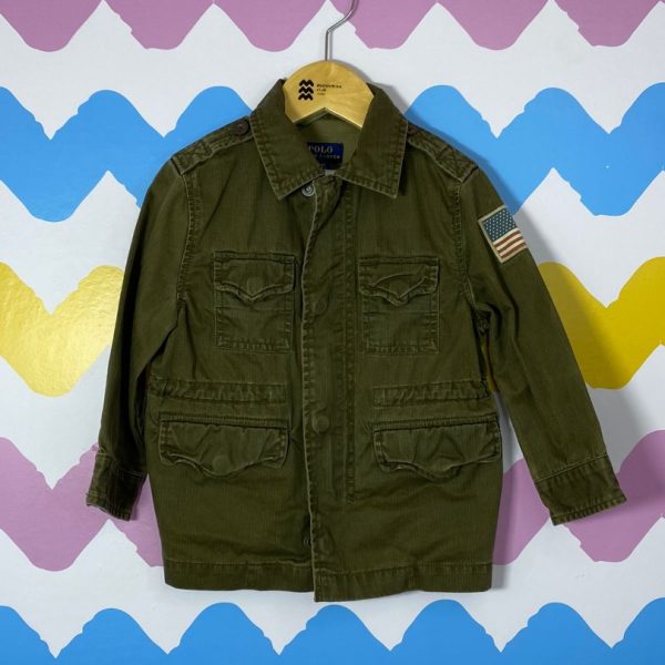 Parka verde militar 2 anos