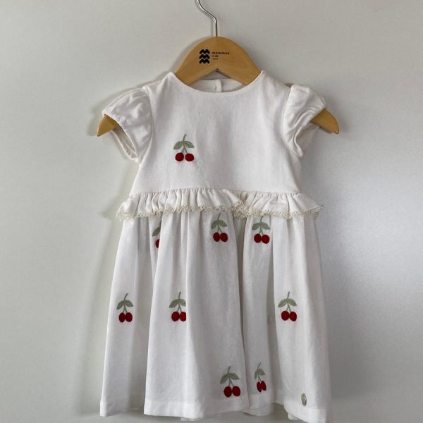 Vestido de linho cerejas