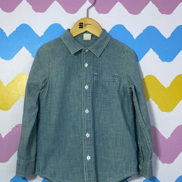 Camisa jeans manga longa