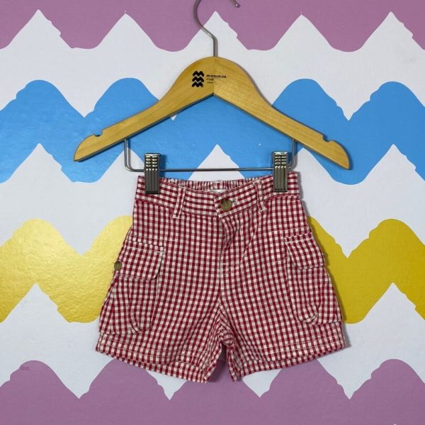 Bermuda Xadrez vermelha | Polo Ralph Lauren | 6 meses