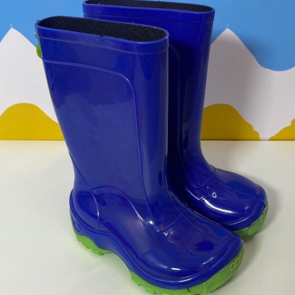 Galocha azul e verde