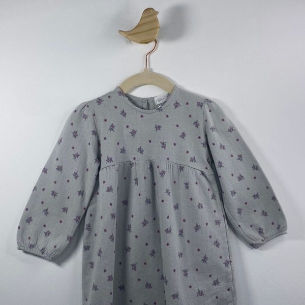 Vestido cinza florido