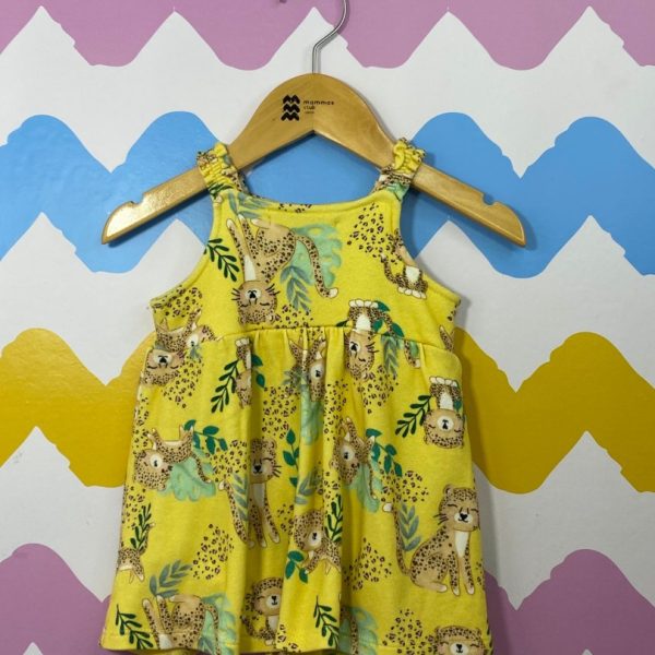 Vestido amarelo onça
