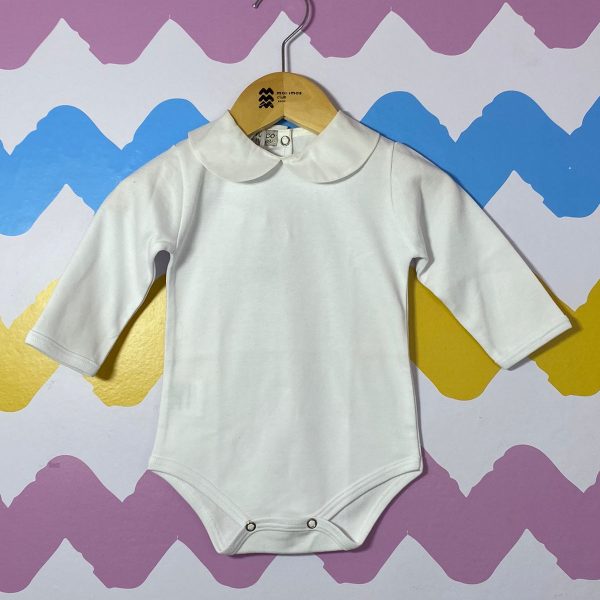 Body branco manga longa 3 meses