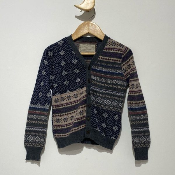 Cardigan cinza estampado