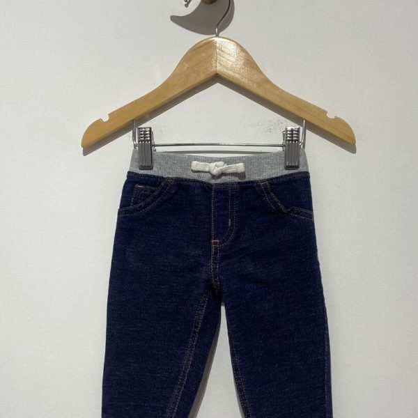 Calça azul de moletom 6 meses
