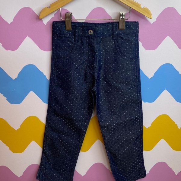 Calça jeans poá