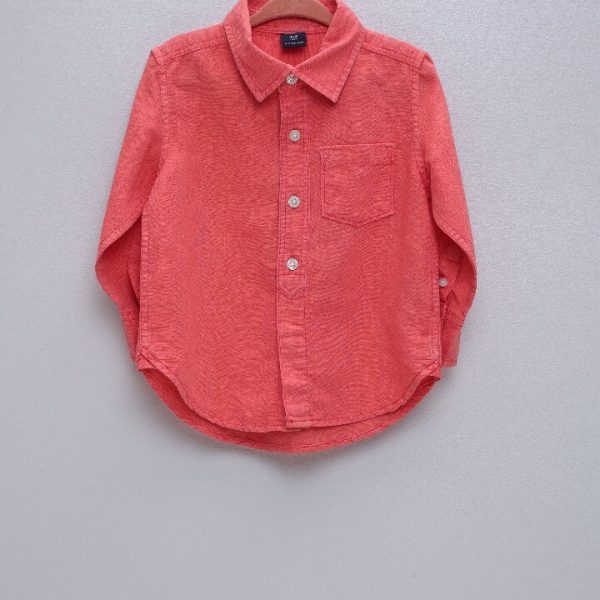 Camisa de linho coral