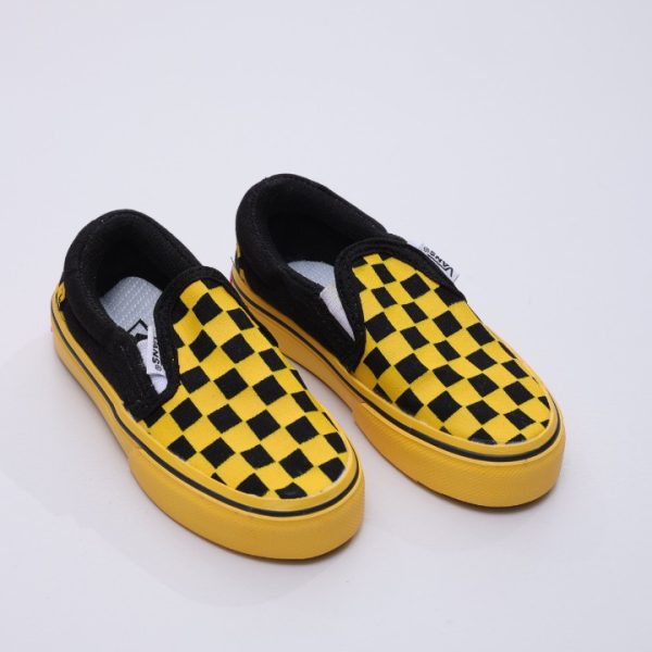Slip on xadrez amarelo