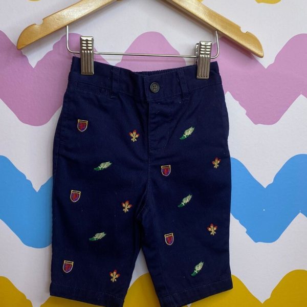 Calça de sarja azul marinho