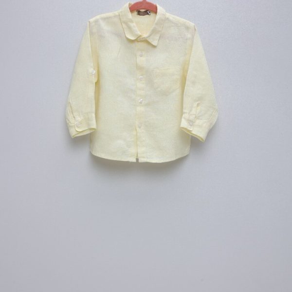 Camisa de linho amarela