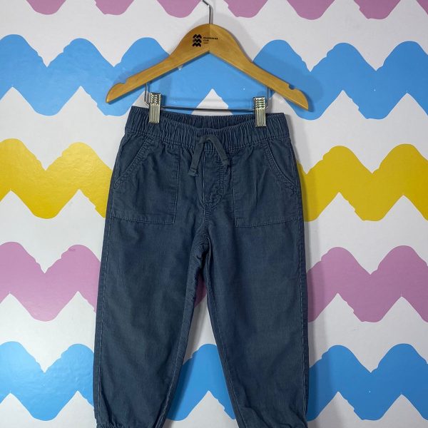 Calça azul veludo cotelê