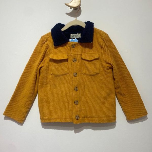 Jaqueta de plush mostarda 4 anos