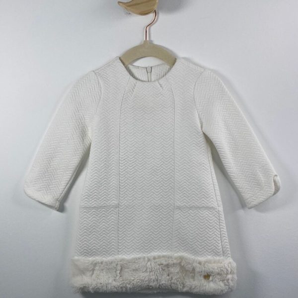 Vestido de jacquard branco