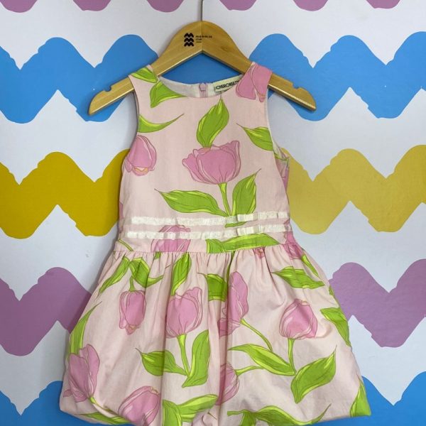 Vestido rosa florido