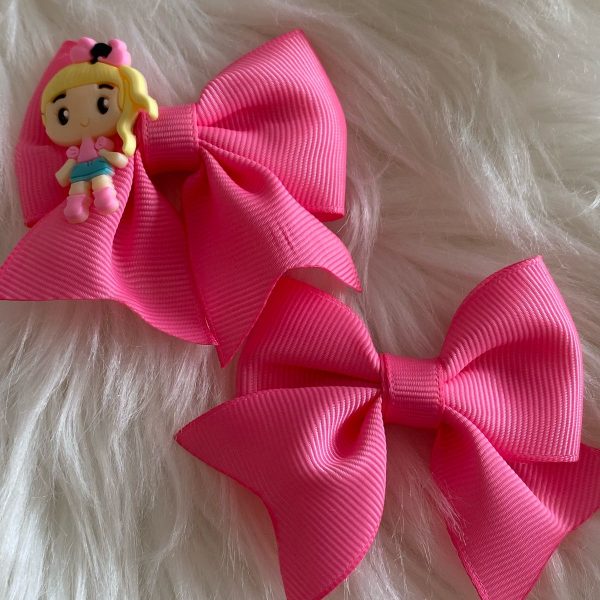 Kit de laços de cabelo infantil com detalhe de menina