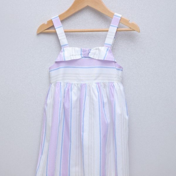 Vestido listrado lilás