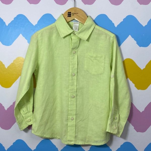 Camisa de linho verde