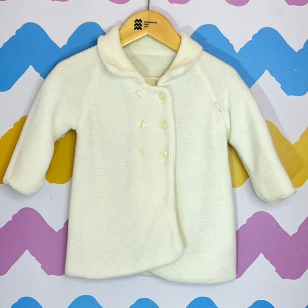 Casaco de tricô off white 18 meses