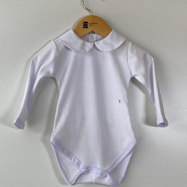 Body com gola redonda 9 meses