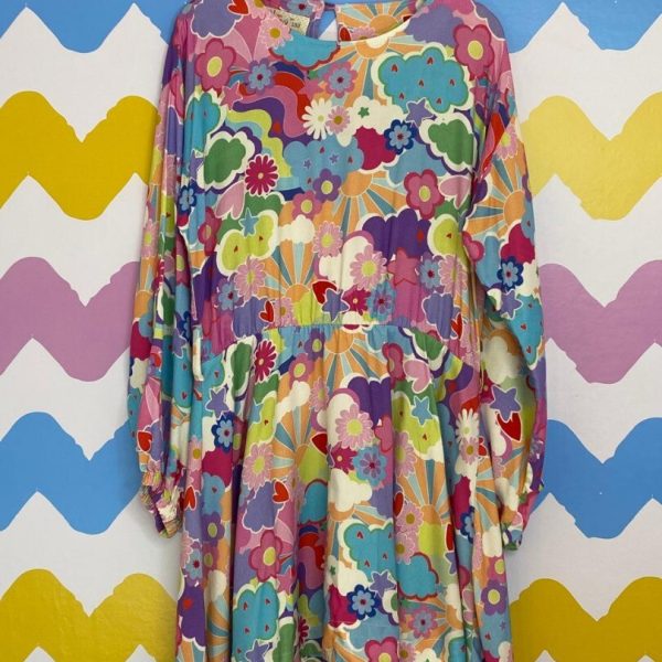 Vestido flores coloridos