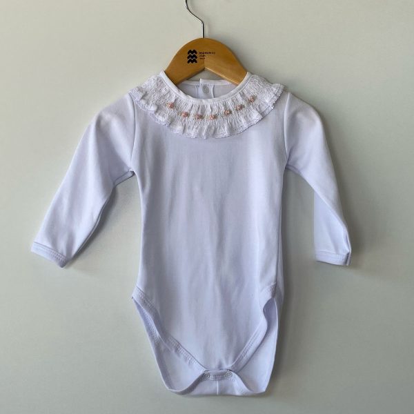 Body com gola casinha de abelha 12 meses