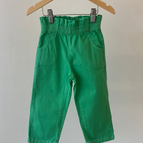 Calça de Sarja Balonê Verde 2 anos